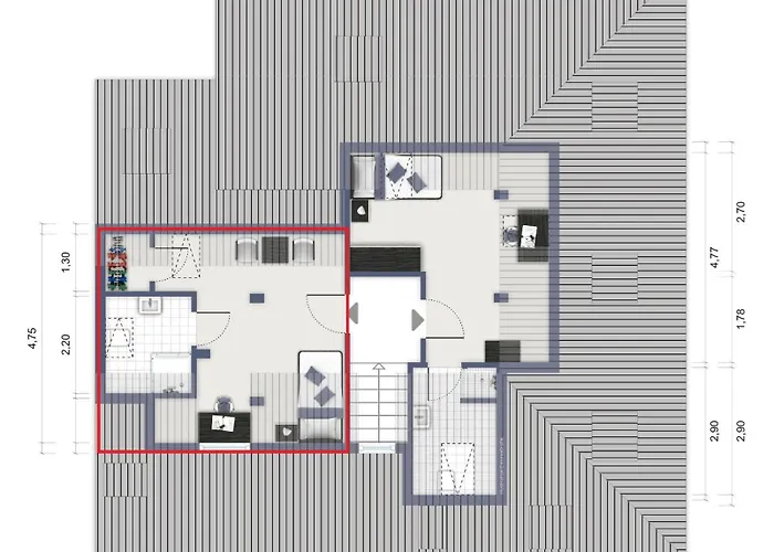 Modernes 1-raum-apartment Daire *